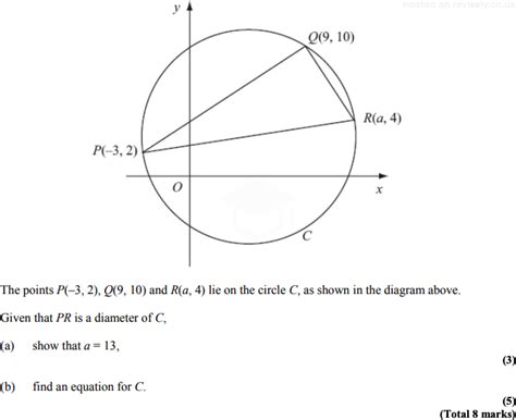 Question Paper Geometry Circles