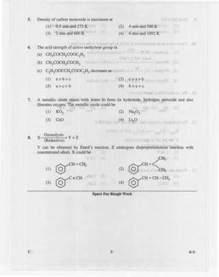 question paper jan chemistry 2014 paper 1c