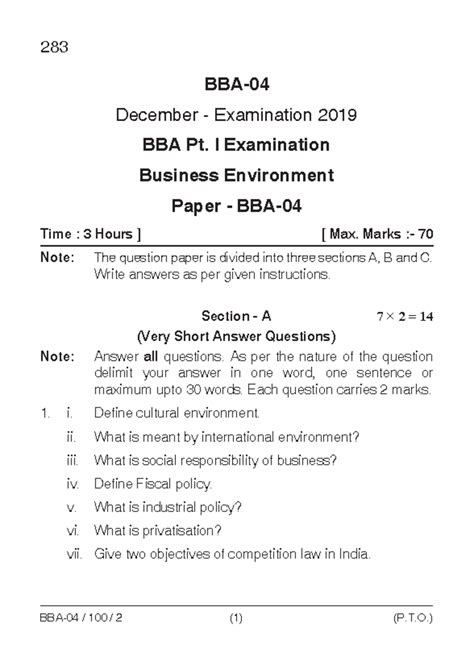 Question Paper Of Bba 3rd Semester Mdu
