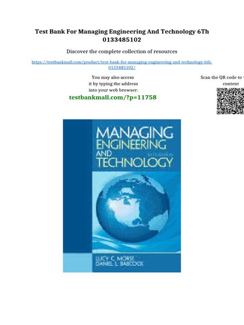 Question Test Bank Managing Engineering And Technology
