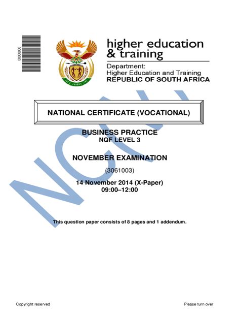 Full Download Question Paper Level 3 And Memo Ncv 