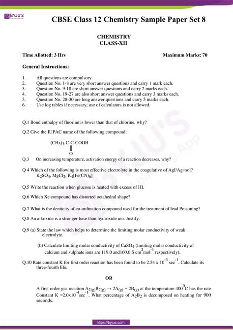 Read Online Question Paper Of Chemistry For Class 12 2012 