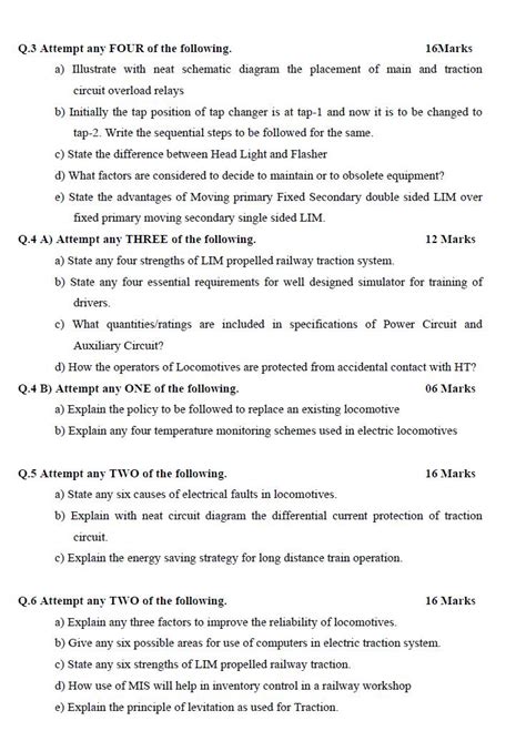 Full Download Question Paper Of Electric Traction Subject 