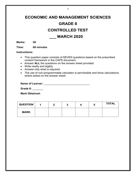Full Download Question Paper Of Grade 8 Ems 