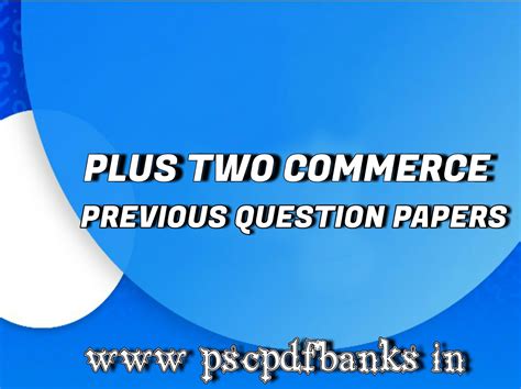Read Online Question Paper Plus Two Commerce 