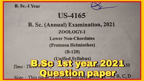 Read Question Papers For Bsc Zoology 1St Year 