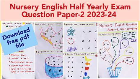 Full Download Question Papers Nursery Class 