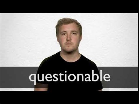 questionable meaning