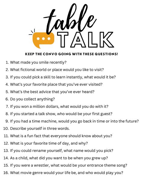 Questions For Discussion