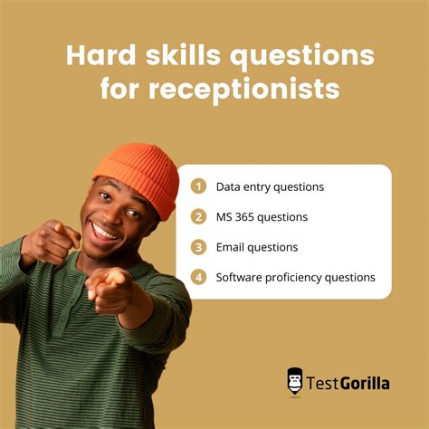 questions on a receptionist test