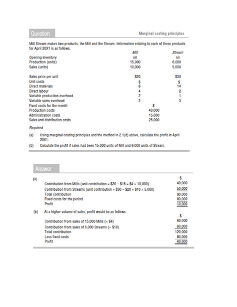 Read Questions And Answers On Marginal And Absorption Costing Pdf 