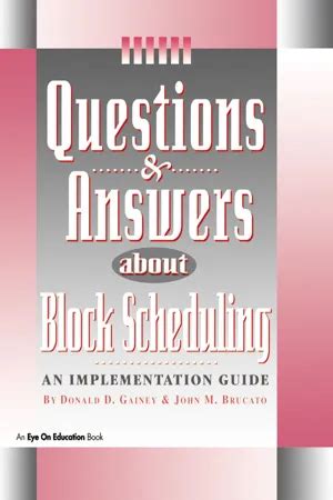 Full Download Questions Answers About Block Scheduling 
