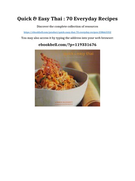 Quick And Easy Thai 70 Everyday Recipes