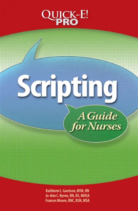 Quick E Pro Scripting A Guide For Nurses