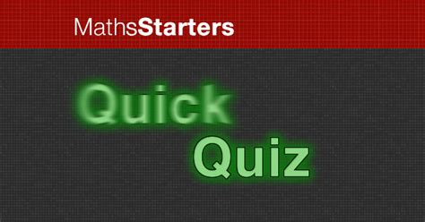 Quick Quiz Mathsstarters Quick Check Math - Quick Check Math