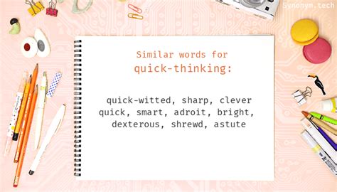 quick thinker synonym English synonyms dictionary Reverso