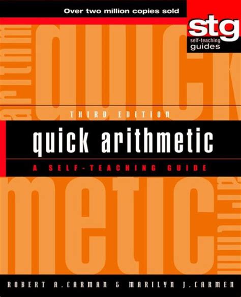 Read Online Quick Arithmetic A Self Teaching Guide Marilyn J Carman 