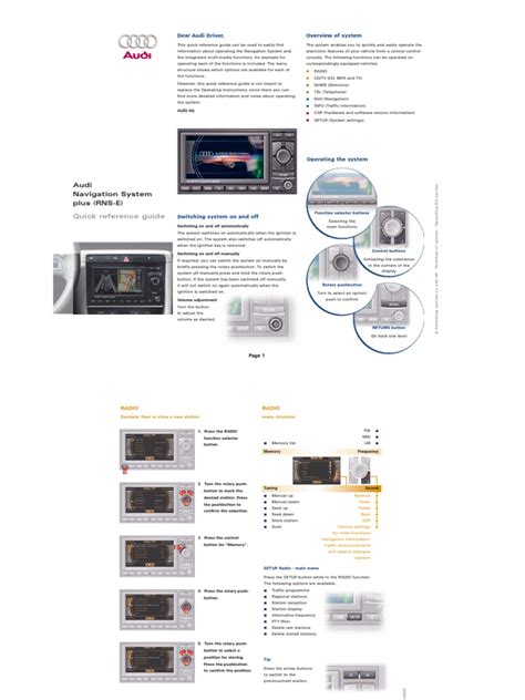 Full Download Quick Reference Guide Rns E 