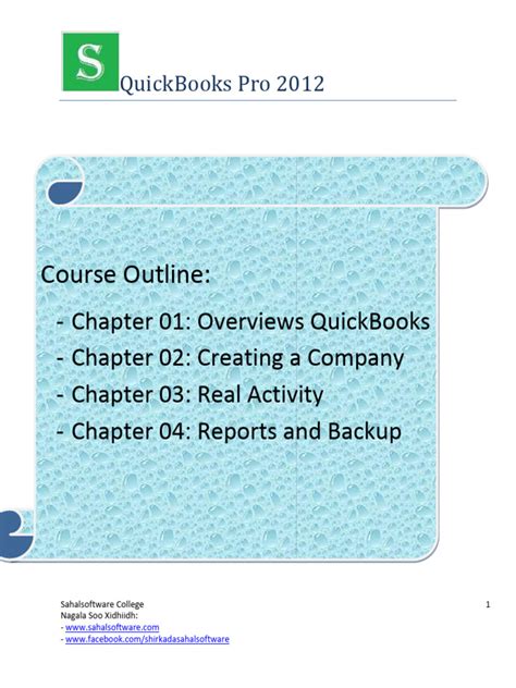 Quickbooks Pro 2012 Exam 1 Comprehensive