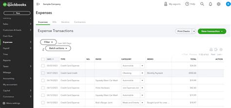 Quickbooks Test Drive