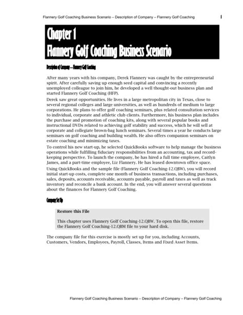 Quickbooks Workbooks Template