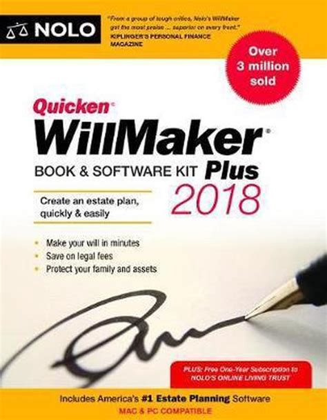 Quicken Willmaker Plus 2018 Edition: Book And Software Kit