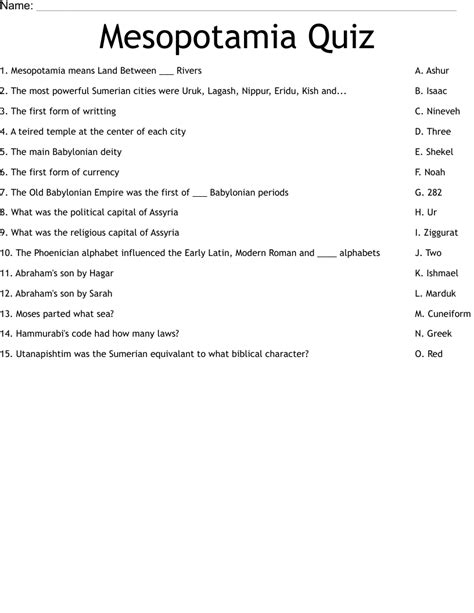 Quiz Amp Worksheet Mesopotamia Amp Ancient Egypt Comparison Ancient Mesopotamia Worksheet Answers - Ancient Mesopotamia Worksheet Answers