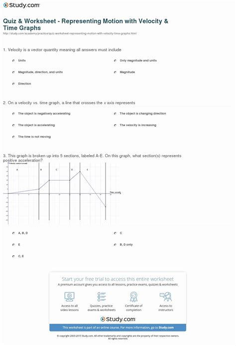 Quiz Amp Worksheet Representing Motion With Position Amp Position Vs Time Graph Worksheet Answers - Position Vs Time Graph Worksheet Answers