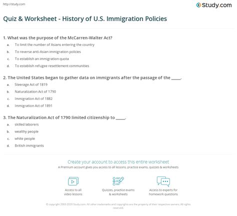 Quiz Amp Worksheet The Immigration Act Of 1965 30 Days Immigration Worksheet Answers - 30 Days Immigration Worksheet Answers