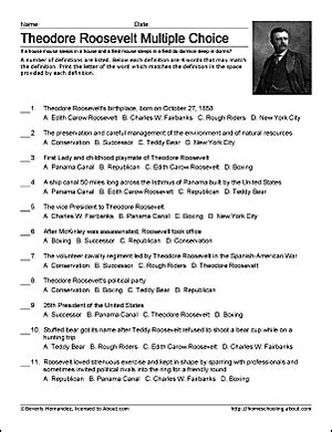 Quiz Amp Worksheet Theodore Roosevelt X27 S Life Teddy Roosevelt Worksheet - Teddy Roosevelt Worksheet