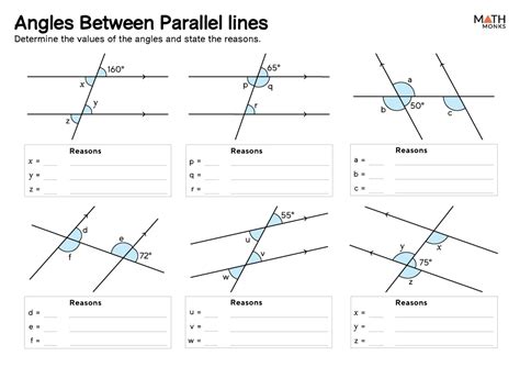 Quiz Angles And Parallel Lines Answer Key