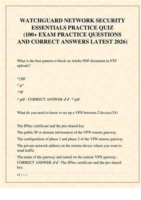 quiz for network security essentials