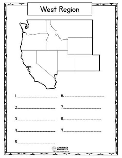 Quiz The United States West Region Printable 3rd West Region Worksheet 3rd Grade - West Region Worksheet 3rd Grade