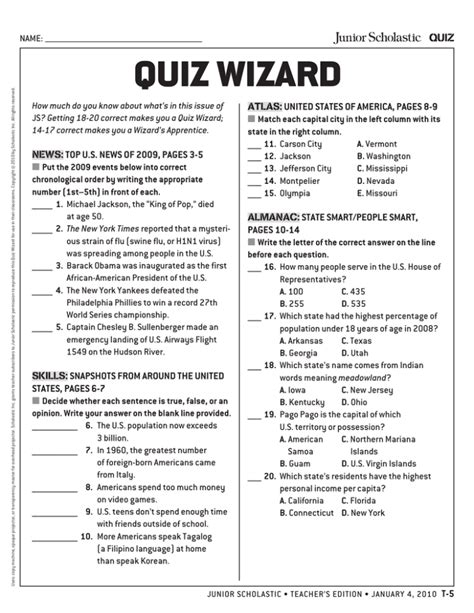 Read Online Quiz Wizard Scholastic 