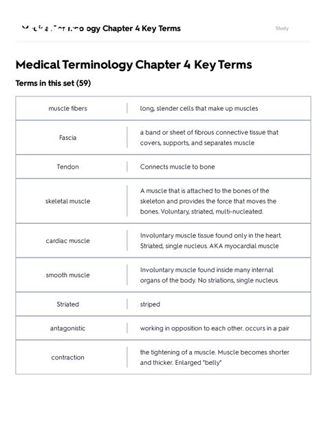 Download Quizlet Medical Terminology Chapter 4 