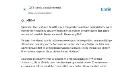quodlibet muziek definitie