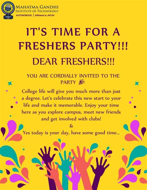 Quotation For Freshers Party