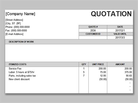 Quotation For Water