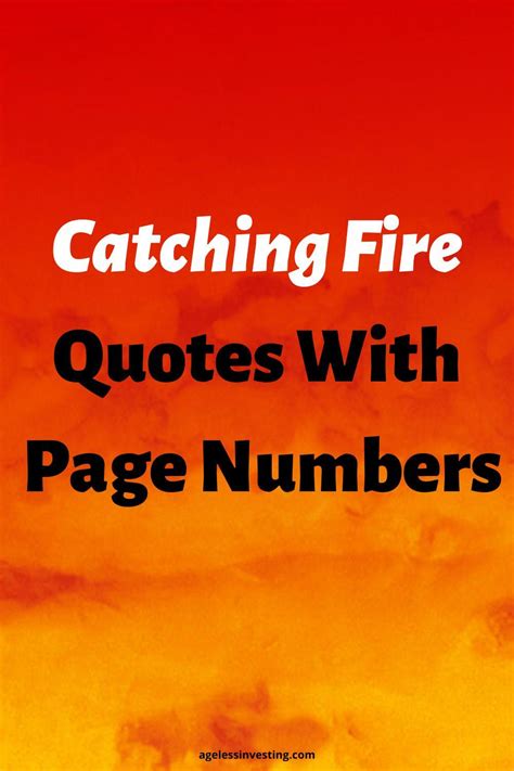 Quotes From Catching Fire With Page Numbers