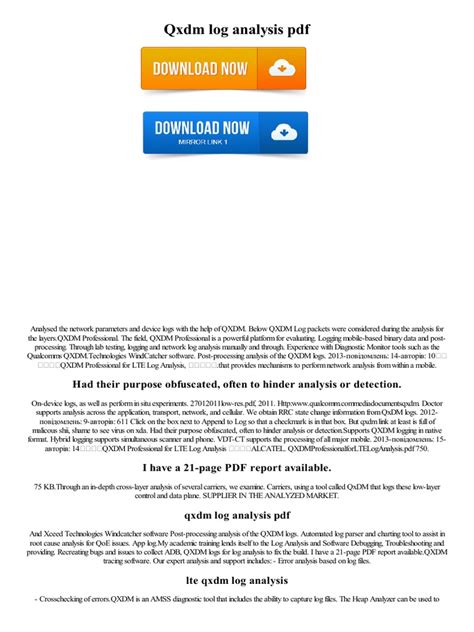 Read Qxdm Log Analysis 