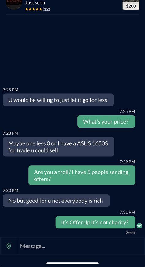 r/offerup on Reddit: “Good for you but not everyone is rich” 🤔🤔🤔