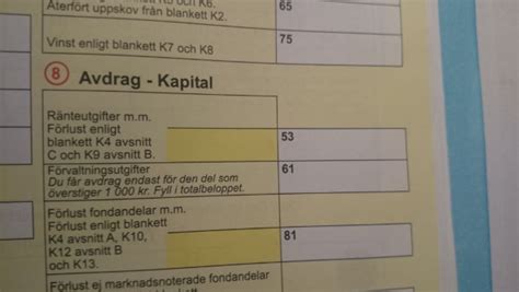 ränteavdrag deklaration