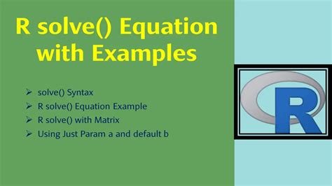 R Solve Equation