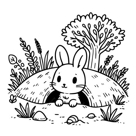 Rabbit Burrow Clipart