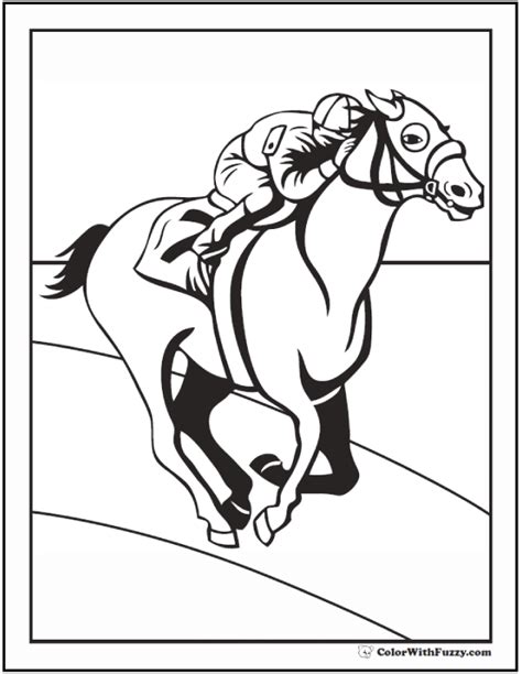 Race Horse Coloring Page Colorwithfuzzy Race Horse Coloring Pages - Race Horse Coloring Pages