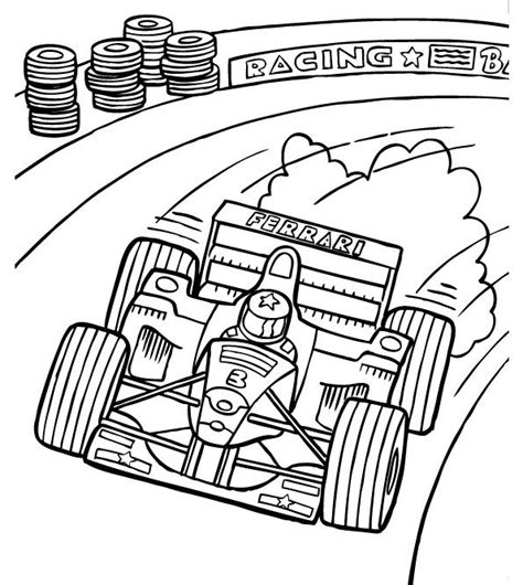 Race Track Coloring Page   F1 Coloring Pages Free Pdf Printables Mondaymandala Com - Race Track Coloring Page