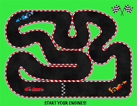 Race Track Printable Our Kid Things Race Car Template Printable - Race Car Template Printable