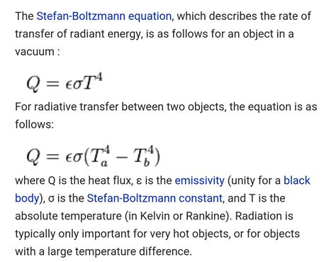 Radiation Formula