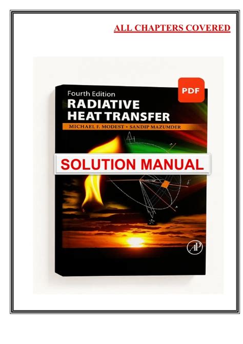 Radiative Heat Transfer Modest Solution Manual Torrent
