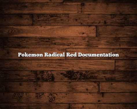 Radical Red Documentation